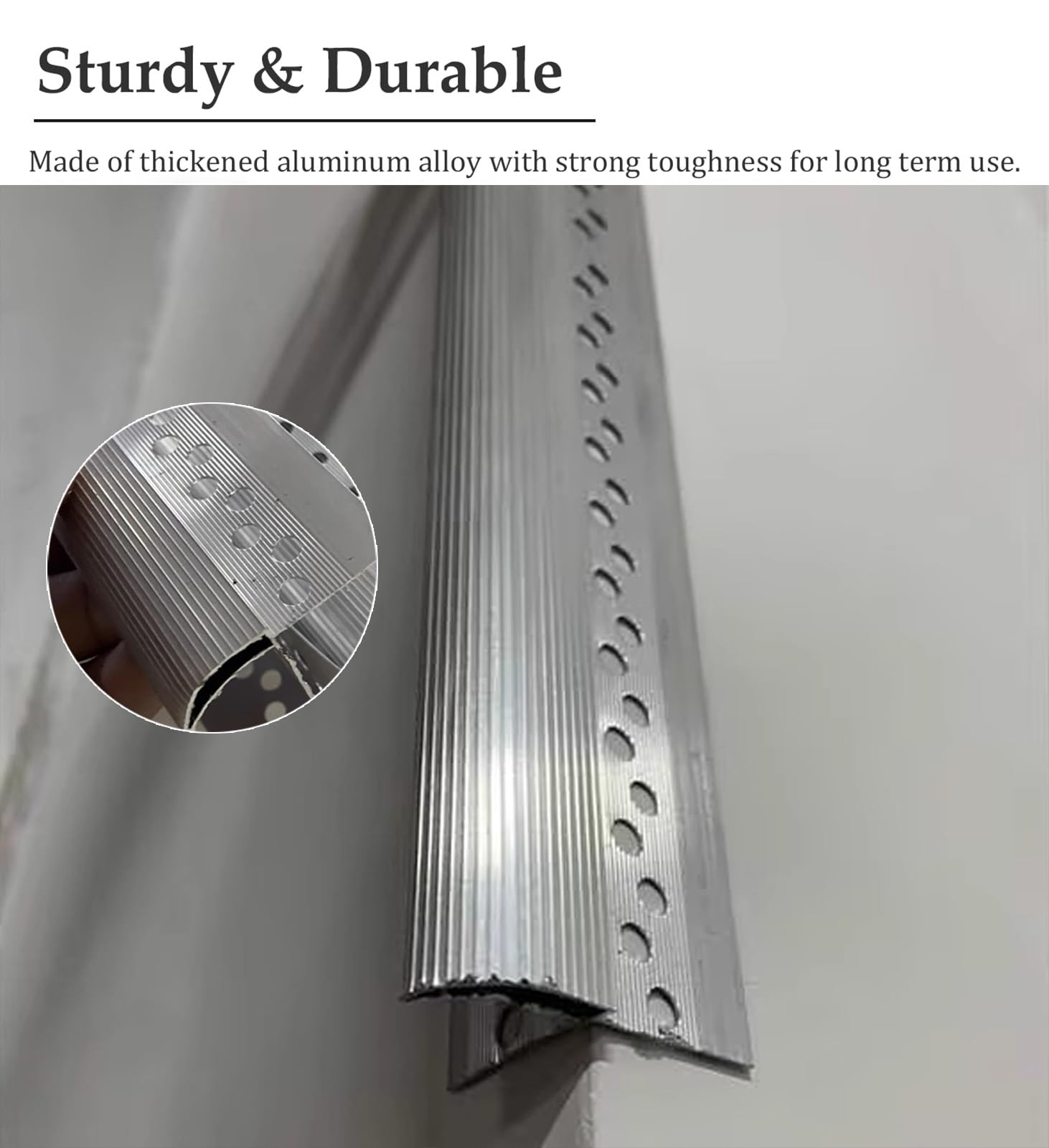 Deflector de Lluvia, Desviador de Lluvia de Aluminio, línea de Goteo, Protector de Pared, prevención de reflujo, cortable, 1m-20m, Blanco(16.4m/53.8ft)