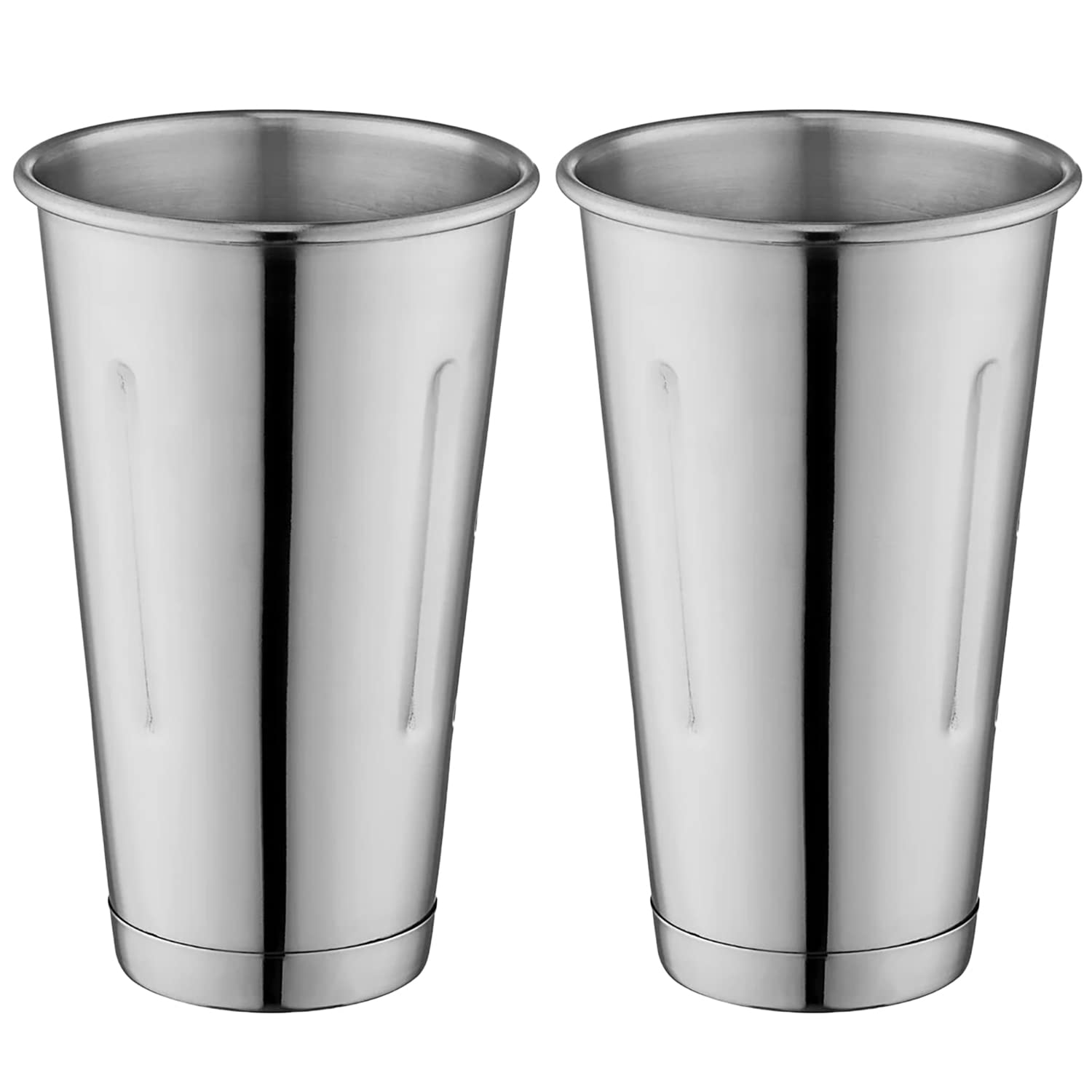 Metal Magery Stainless Steel Milkshake Cups Immersion Hand Blender Malt Cup 30 oz Set of 2 image 1