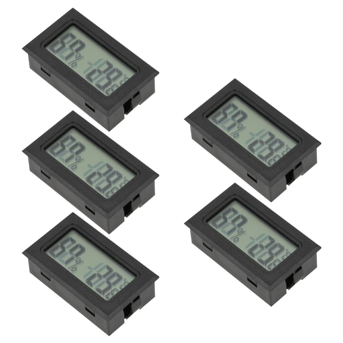 BESPORTBLE 3 Set Igrometri per Terrari Igroscopio Digitale Sonda Mini Digitale LCD Esterno Igroscopio Digitale Monitor 5 Pz * 3