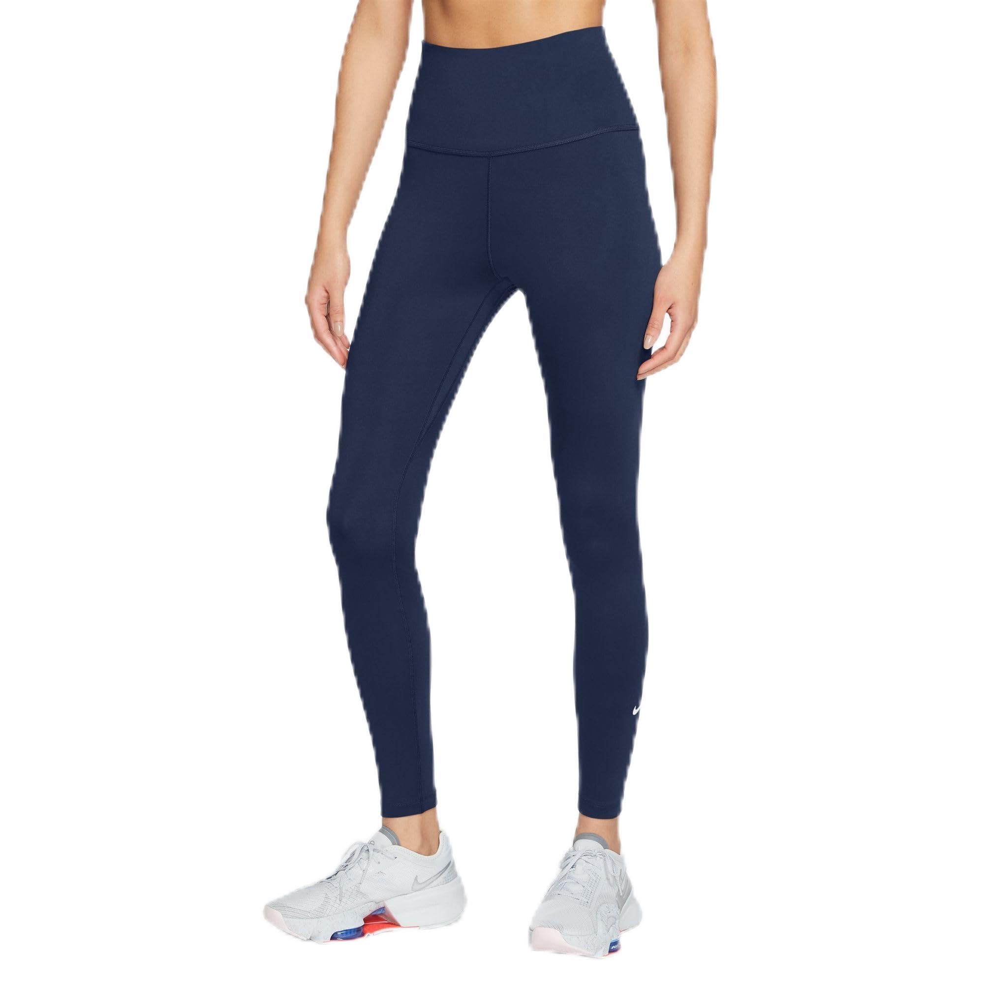 Womens One Leggings Midnight Navy/White-image-2