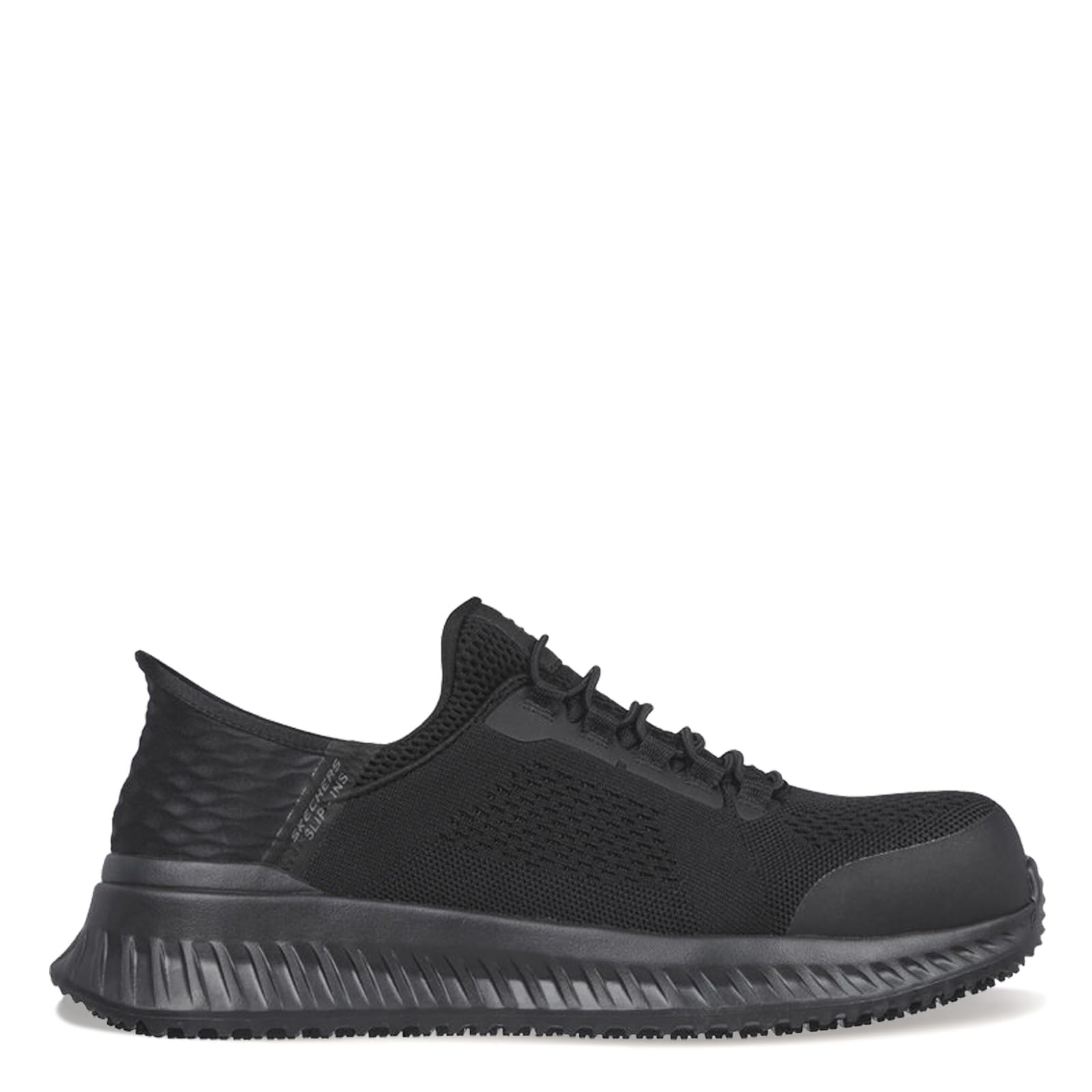 Skechers Men's Hands Free Slip-Ins Tilido Fletchit Comp Toe Construction Shoe, Black, 12 Wide