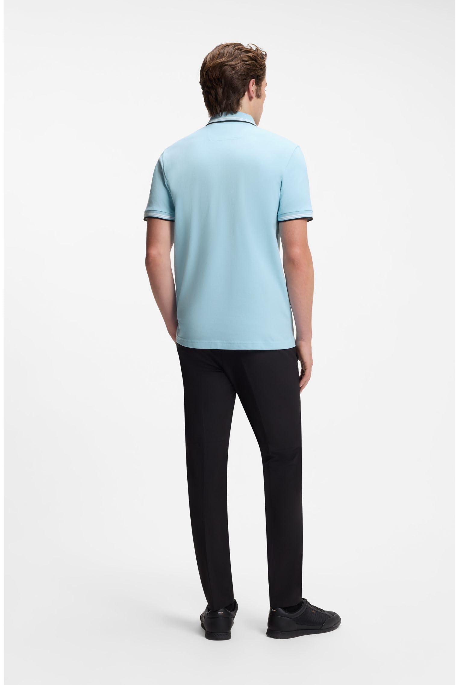 BOSS Hommes Paul Polo Slim en Coton Stretch logoté