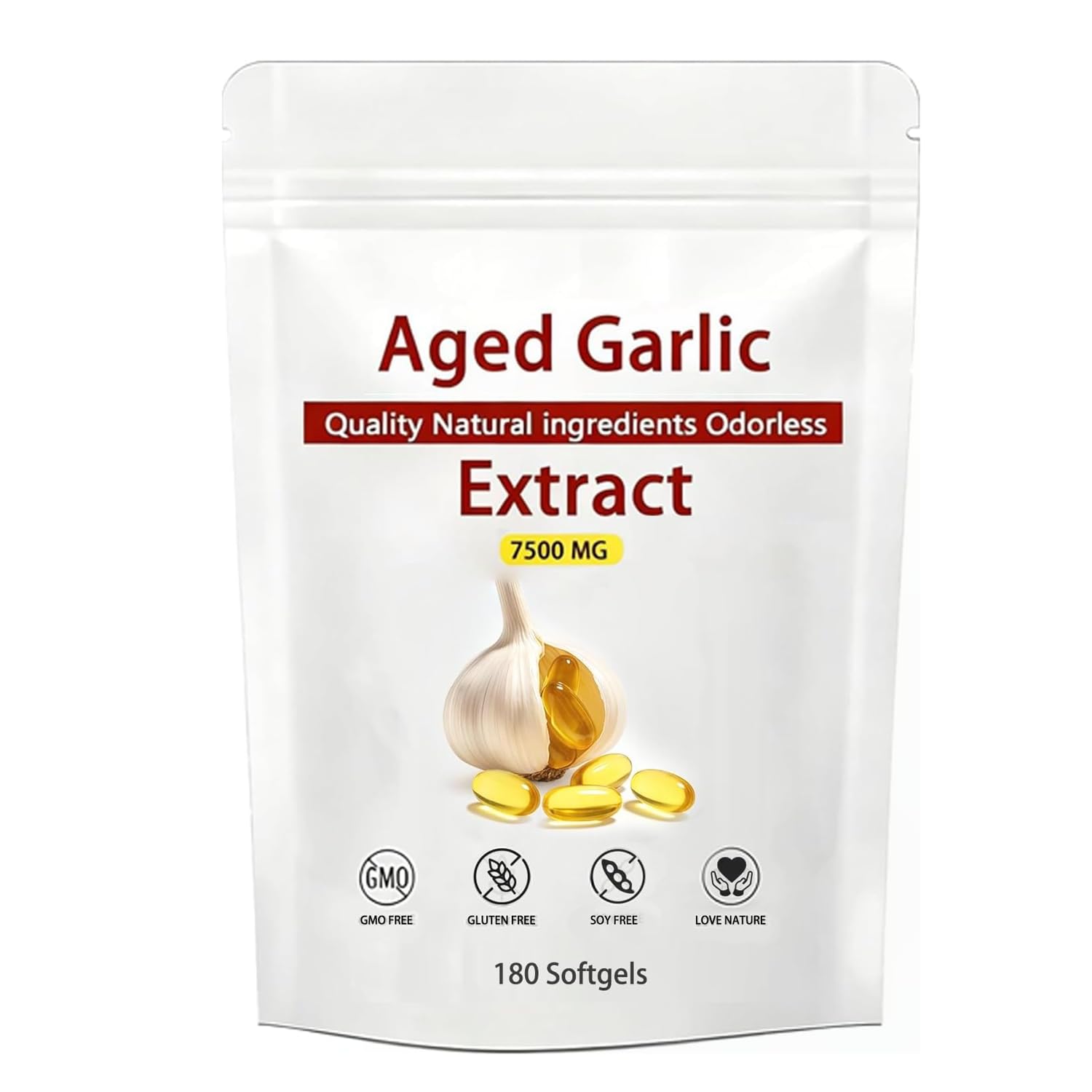 Nuvapure Aged Garlic Extract, Non-GMO, Gluten-Free, 180 Softgels