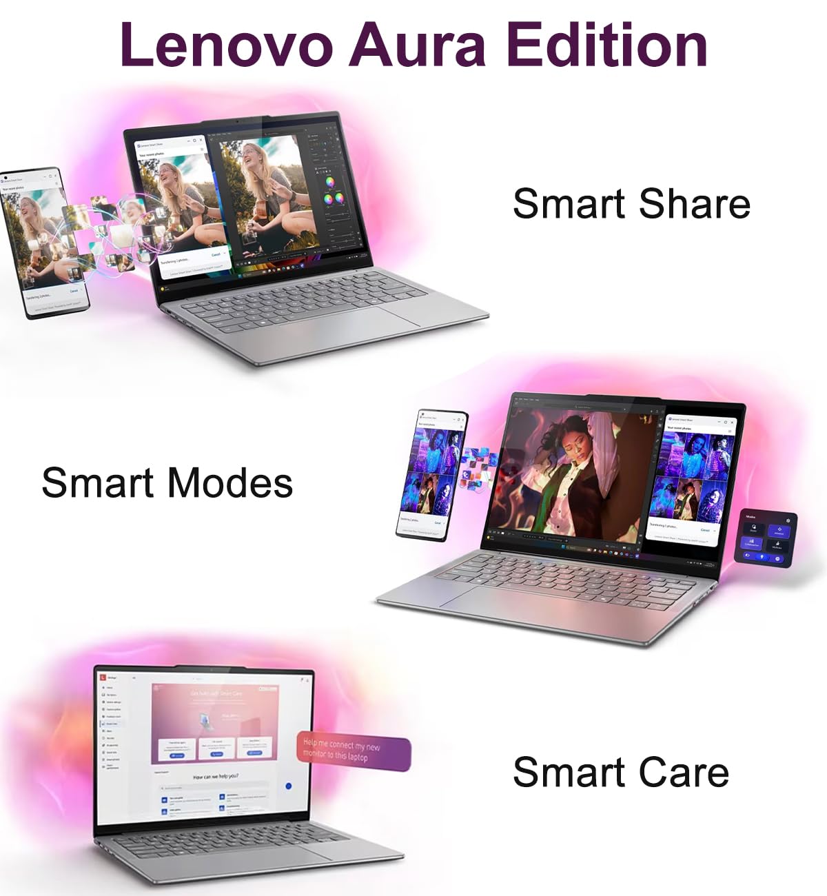 Lenovo Slim 7i Aura Edition AI Laptop (14" FHD+ OLED Touchscreen, Intel Core Ultra 7 258V, 32GB DDR5, 1TB SSD) Copilot+ PC, Ultra-Thin, 17-Hr Battery Life, 5MP IR Webcam, Wi-Fi 7, Win 11 Pro