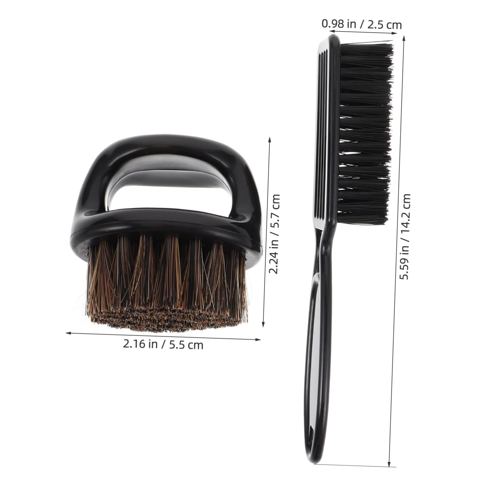 VICASKY Firm Bristle Hair Brush Set Scalp Build up Remover Beard Styling Brush for Men