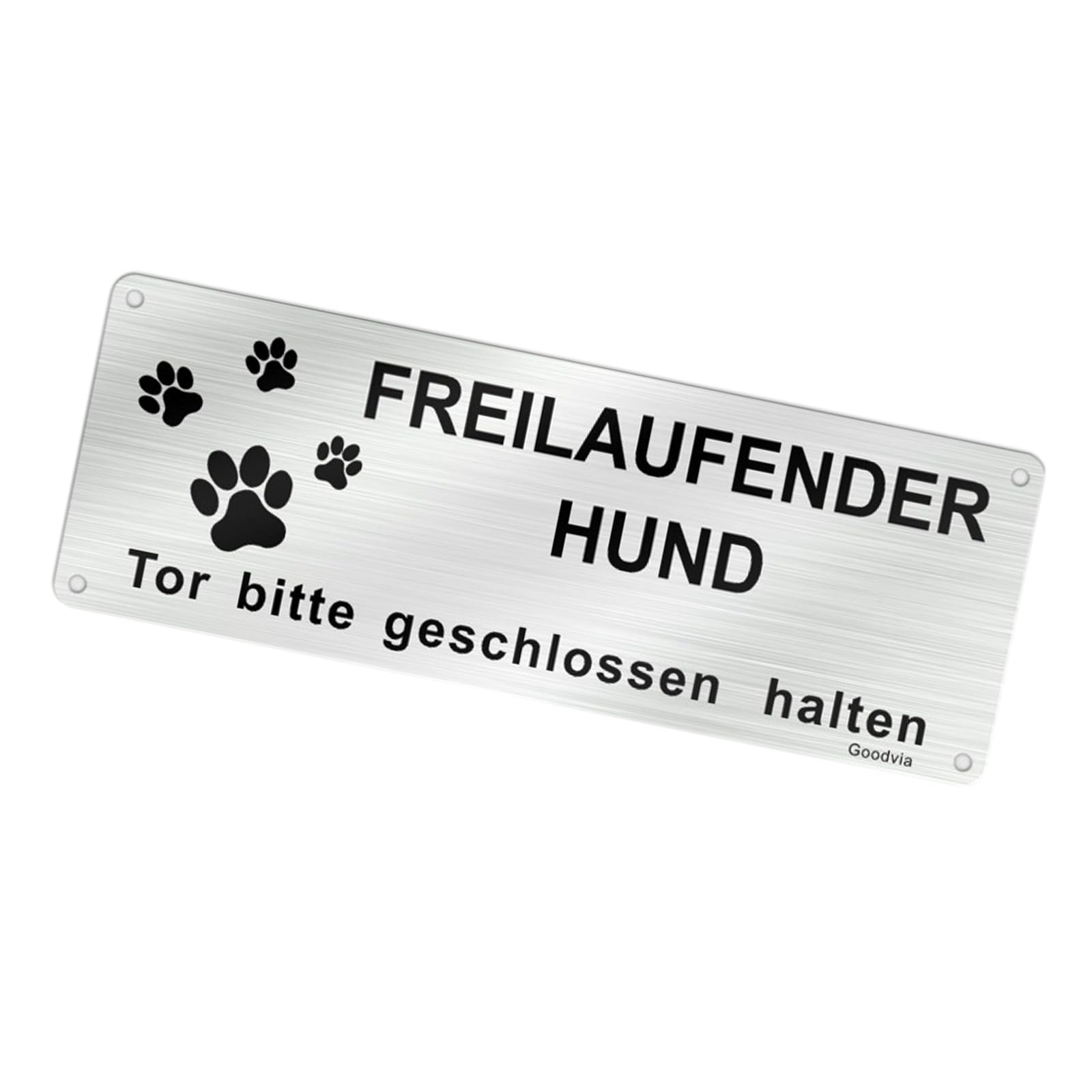 Tsophreniq Weather Resistant Dog Caution Sign Aluminium 25x10cm Dog Warning Plaques Water Resistant for Garden Entrance Gate Decors Caution Sign