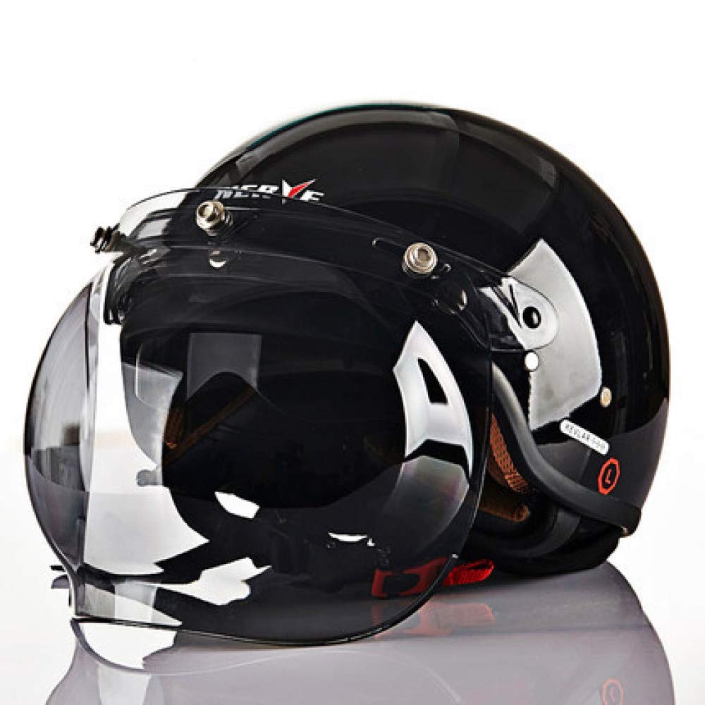 Buy NERVE Motorcycle Glass Fiber Half Helmets Antifog Double Lens