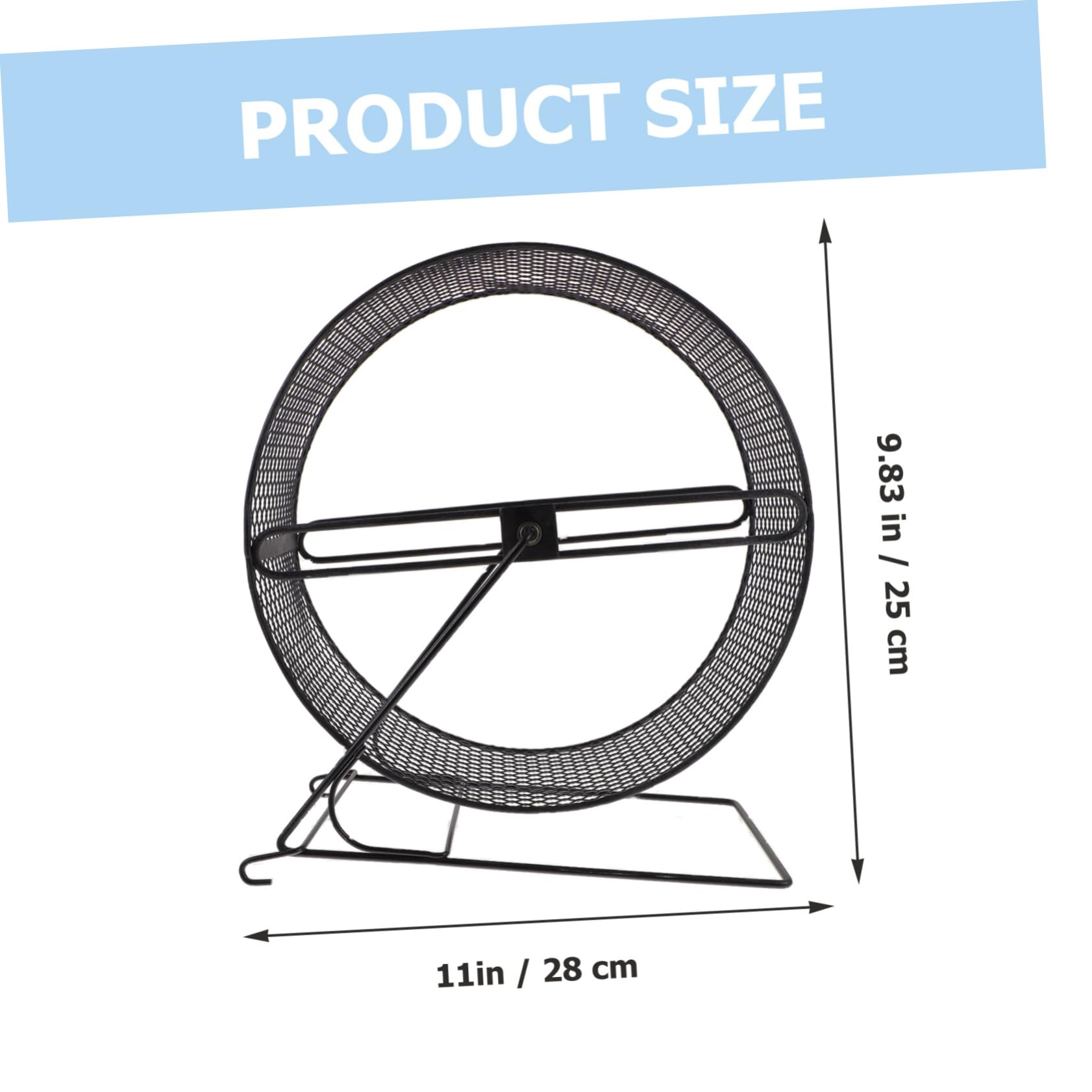 WOONEKY Roue Silencieuse Boule pour en Fer Noir Hamster Doré 25cm Jouet D’Exercice Sûr pour Petits Animaux Écureuil