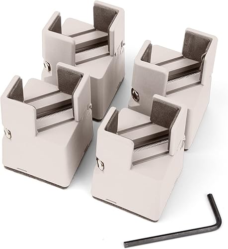 Goods4U Elevadores de muebles beige de 2 pulgadas Solo para patas de 0.8 a 1.6 pulgadas de grosor, 100% perpendicular Ayuda a la postura, dolor de