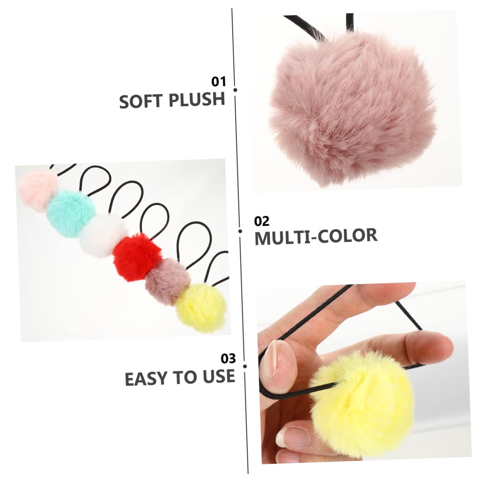 FRCOLOR 3 Juegos De Accesorios Para El Cabello Bandas Para El Cabello Con Pompones Coleteros Elásticos Para Niños Y Niñas Cuerdas Para El Cabello 12 Unidades X 3