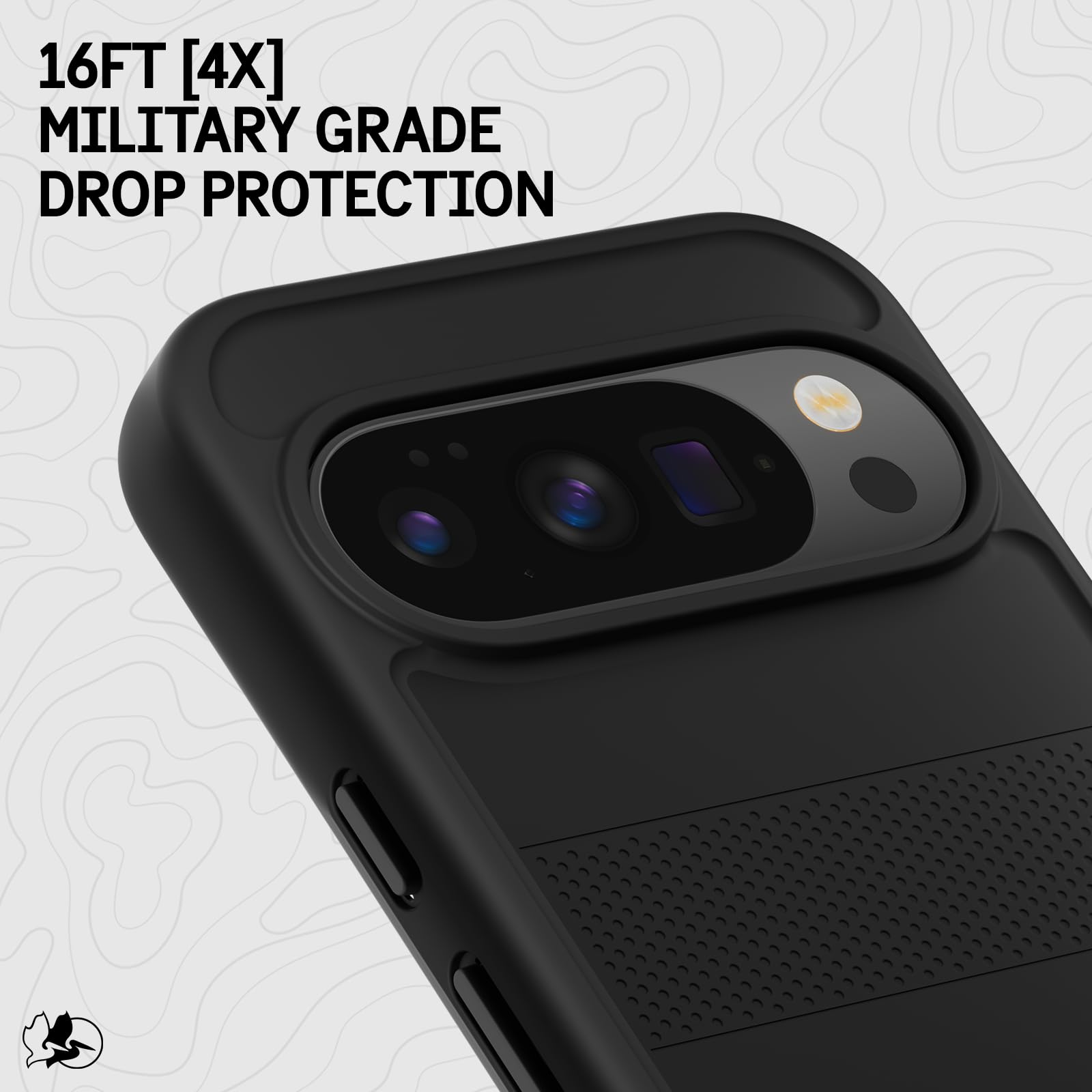 Pelican Etui ochronne na Google Pixel 10 Pro/Pixel 10, wytrzymałe magnetyczne etui na telefon z wojskowym 4,9 m - klasa ochrony przed upadkiem - wytrzymałe etui na telefon z magnesami - czarne