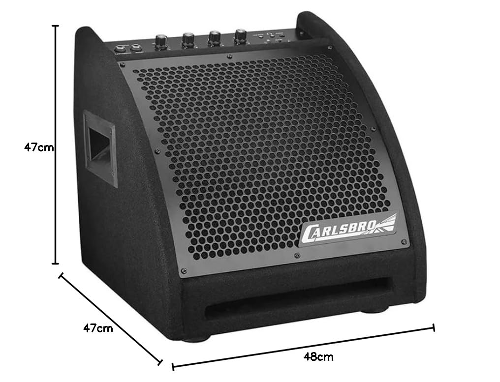 Carlsbro EDA30B - Kit di altoparlanti elettronici per batteria con riproduzione Bluetooth, amplificatore integrato da 30 W, driver coassiale da 10" e controlli EQ per esercitazioni domestiche e