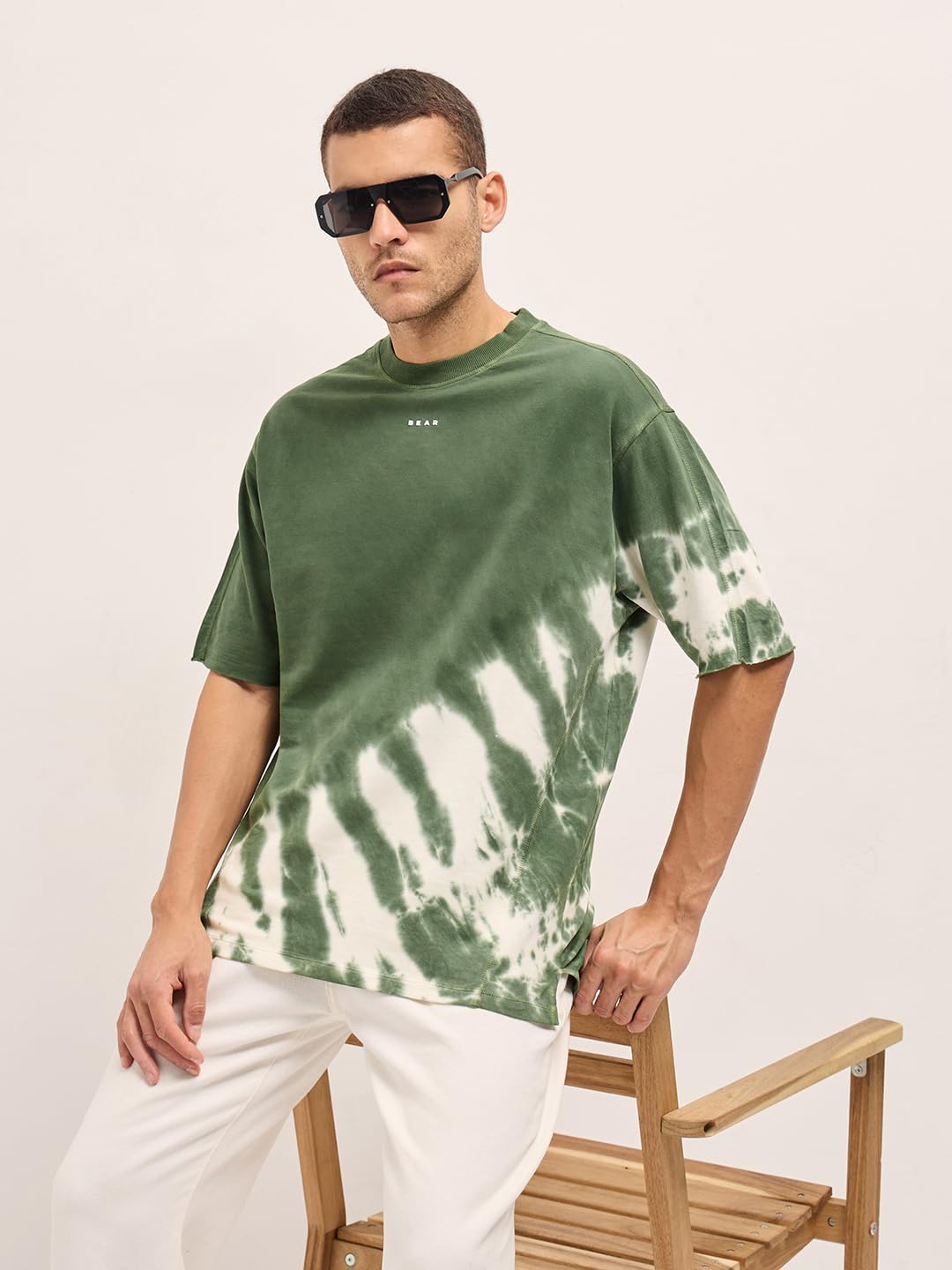 THE BEAR HOUSE Men's Tie-Dye Oversized Fit T-Shirt