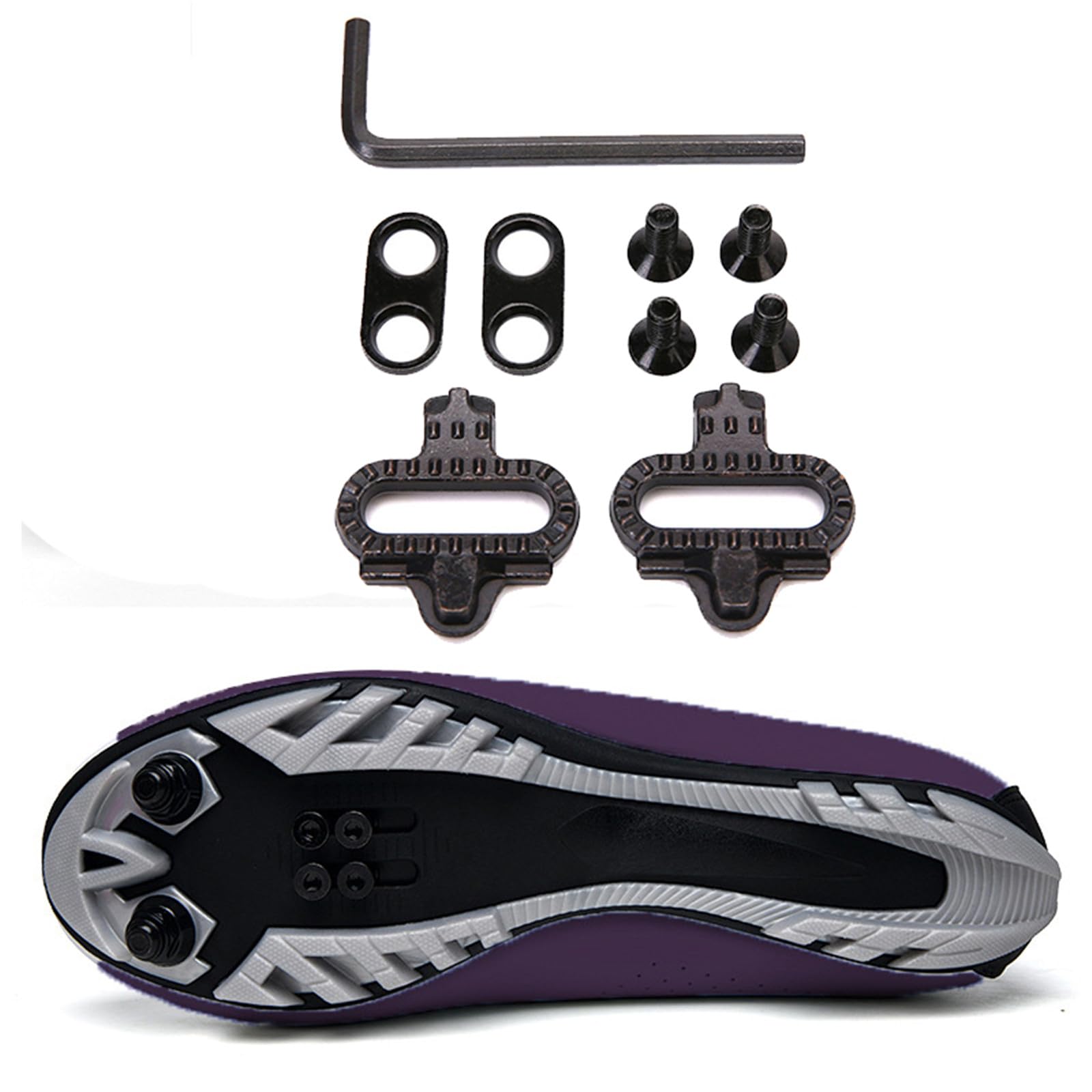 Hixingo Chaussures de Cyclisme pour Hommes Femmes Chaussures d'Équitation sur Montagne Crampons Respirantes Semelle Dure