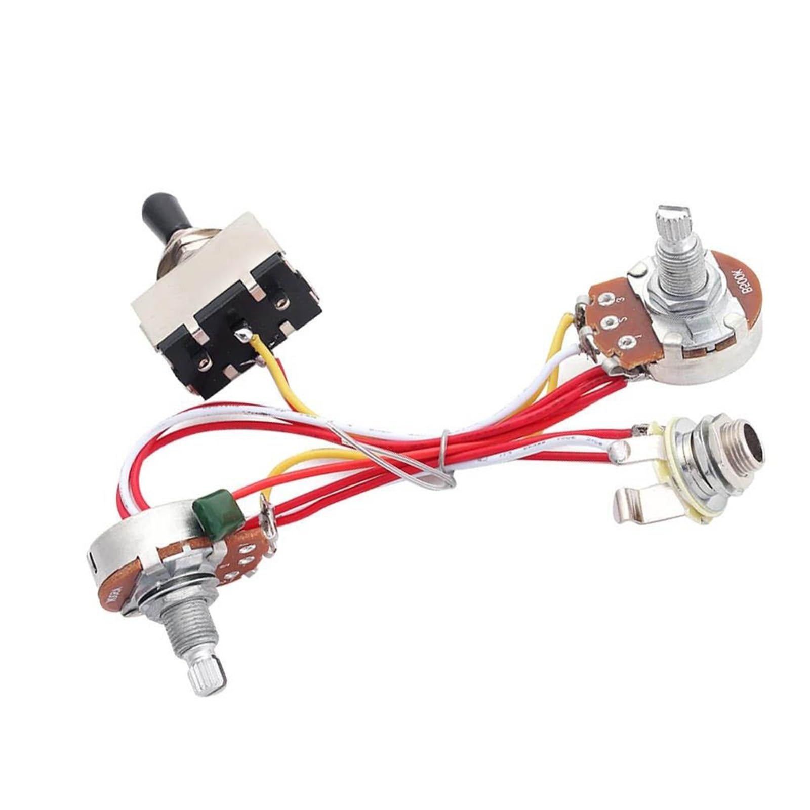 Arnés De Cableado Guitarra Potenciómetro De Botón De 500 K Para Guitarra