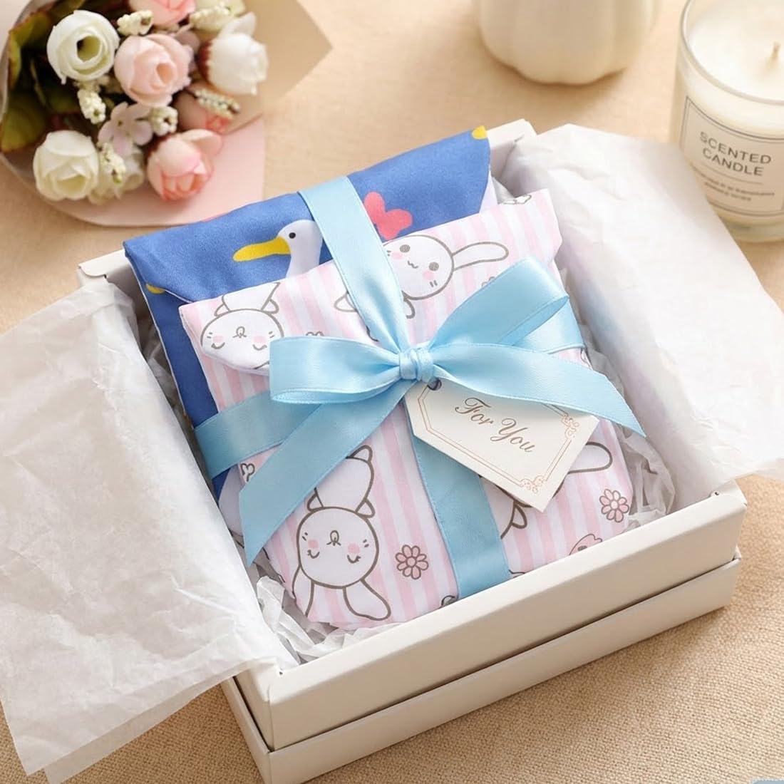 FIMWOLZ Bolsa de Almacenamiento Higiénica 2 Piezas Compresas Protectores, Pequeño Neceser Algodón y Tampones, Menstrual con Cremallera, Servilletas — view 6