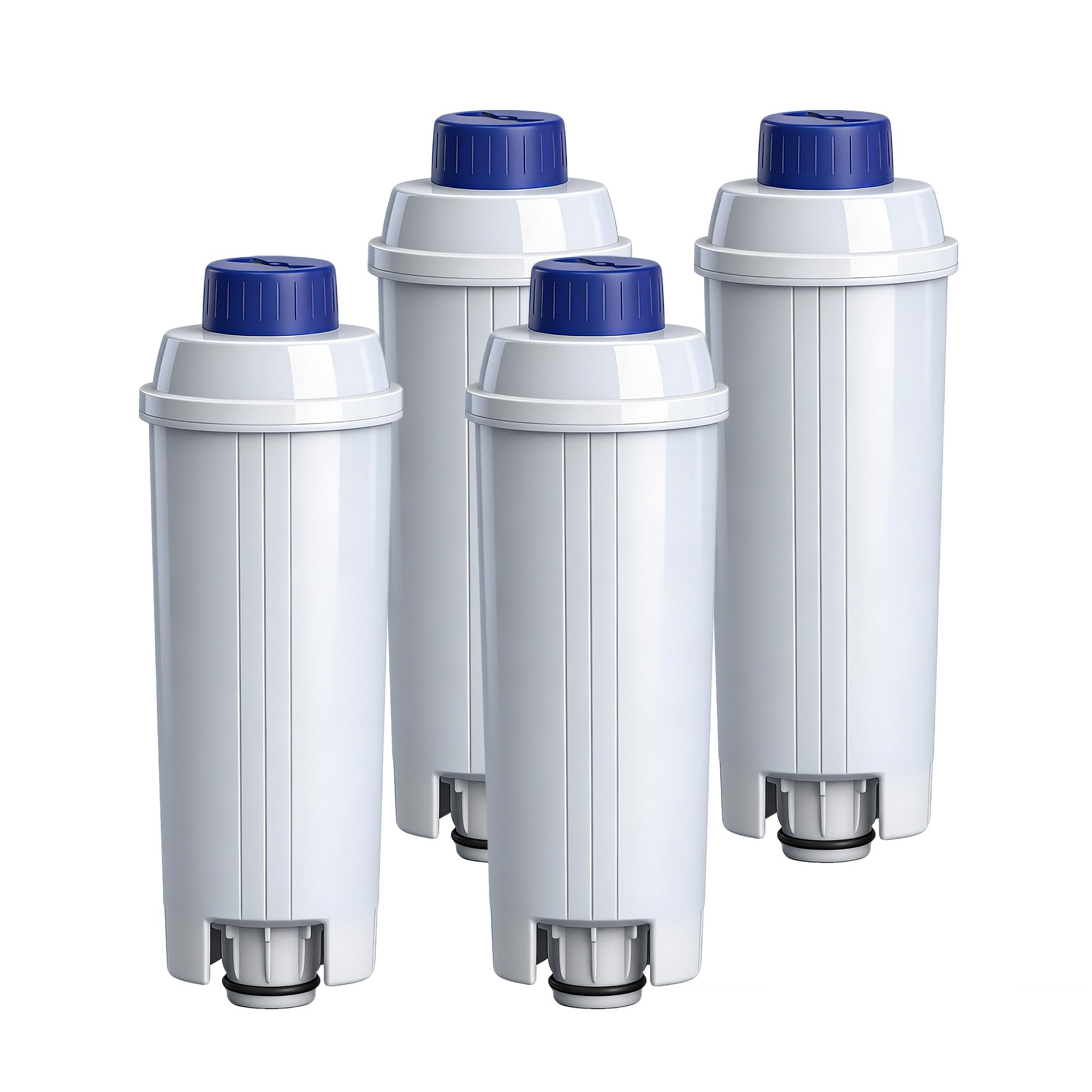 4 Filtros para Café, Repuesto Filtro de Agua compatible con De'Longhi DLSC002,Magnifica S,Dinamica,ECAM,ESAM,ETAM,Primadonna,Máquina de Café Serie BCO,EC