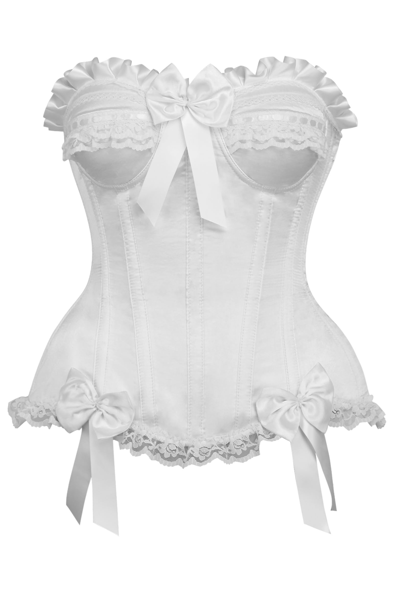Daisy Corsets - Corset Top for Women Burlesque Lingerie Bustier and Plus Size Steel Boned Cincher - Zip