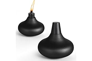 2 Pack Metal Table Top Torches for Parties, Weddings, Patio and Backyards...
