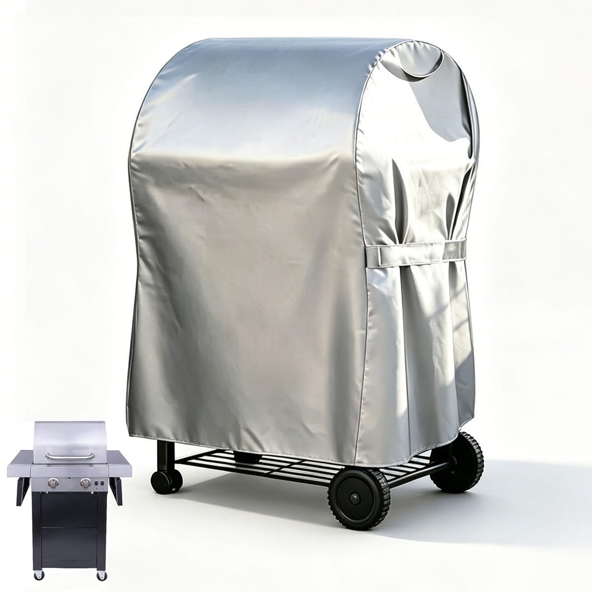 Copertura Barbecue per Bistro PRO 25302161 2026+ | Esterno Copri Barbecue Con Carrello |210D Impermeabile Anti Polvere | con 2 Maniglie e Coulisse Regolabile Chiusura a Strappo