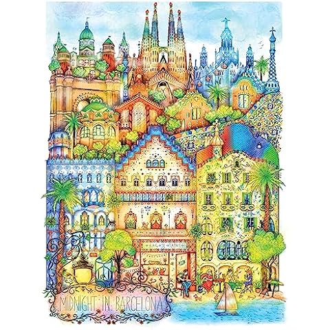 1000 Piece Puzzle for Adults Madalina Tantareanu Cities: Barcelona Premium Blueboard Jigsaw KI Puzzles Cover