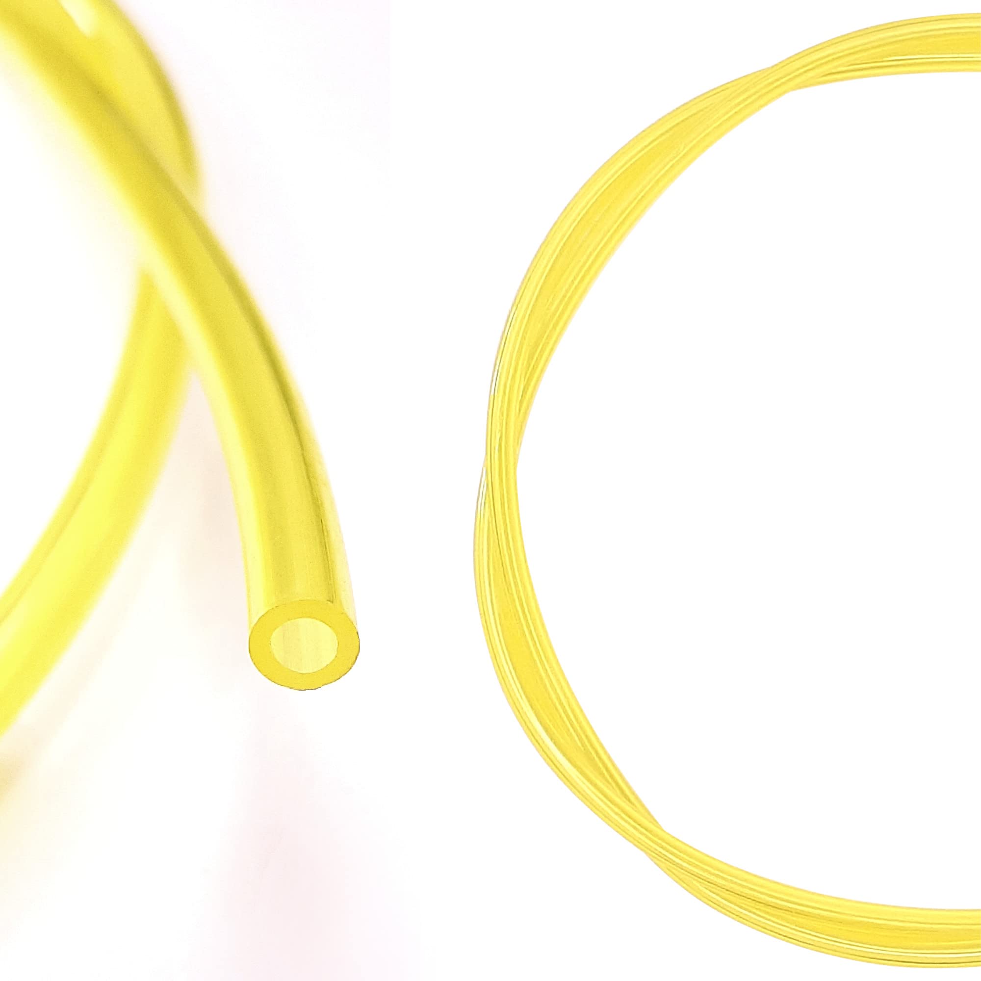 cyclingcolors 3x Rurka paliwowa 2mm + 2,5mm + 3mm Żółty Przezroczysty Wąż Benzynowy Kosiarka do trawnika MOTOCULTOR Piła łańcuchowa