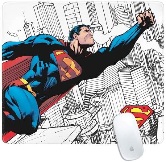 Skinit Large Gaming Mouse Pad - Officially Licensed Superman Super Speed Design with Stitched Edges, Waterproof, Non-Slip Rubber Base, Desk Mat for Keyboard & Mouse, 31.5" x 11.8" inches
