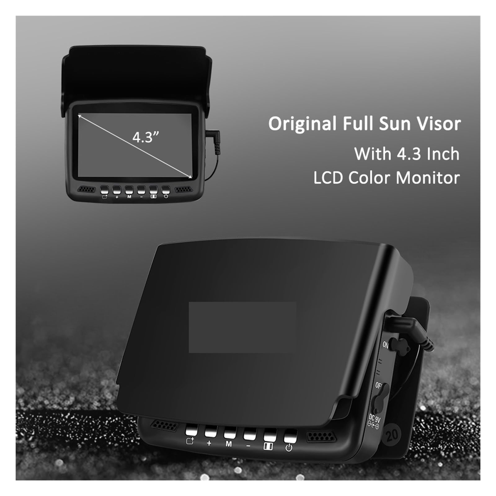 Ecoscandaglio EF43A con LCD da 4,3'', telecamera subacquea 1000TVL, visione notturna IR, cavo 15/30 m,Alta definizione(30M cable with DVR)