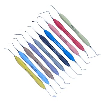 LM Arte 10-Piece Composite Instrument Set with Colorful Silicone Grips