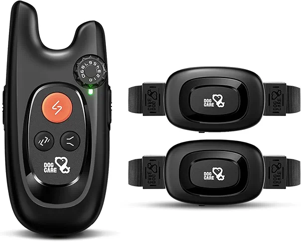 DOG CARE Dog Training Collar with Remote - Rechargeable Dog Shock Collar for All Dogs with Beep, Vibration, and Adjustable Shock Level, Dog Training Collars for 2 Dogs, Security Lock, Water-Resistant