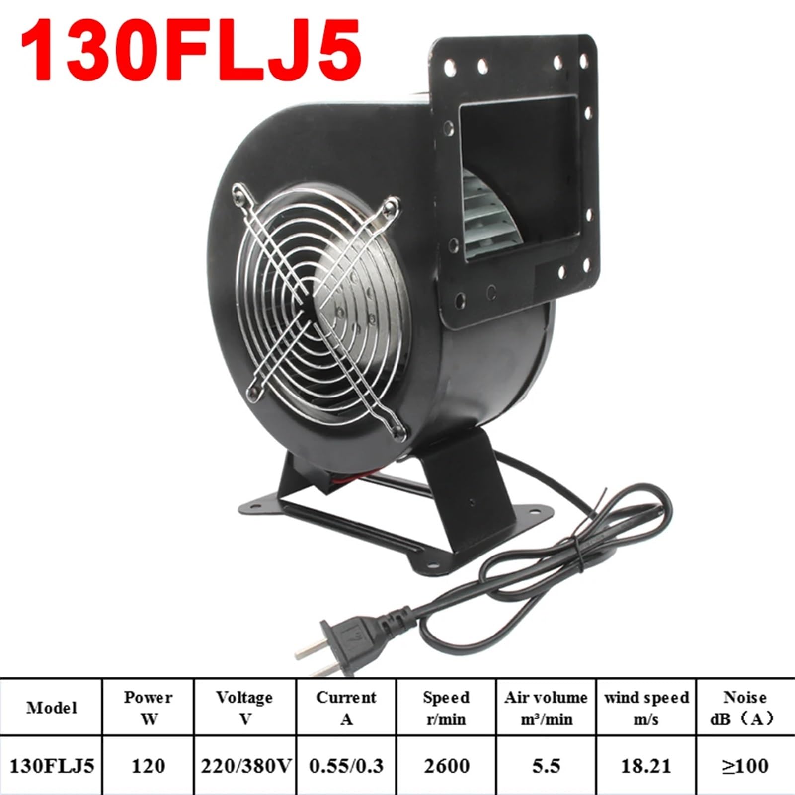 Wentylator odśrodkowy o niskiej mocy, AC 220 V, 380 V, 120 W, 140 W, 330 W, chłodzenie przemysłowe, dmuchawa, 1 sztuka (330 W, Heatsink 220 V, UK)