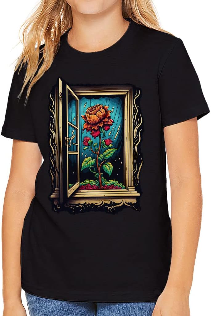 Beautiful Flower Kids' T-Shirt - Graphic T-Shirt - Floral Tee Shirt for Kids