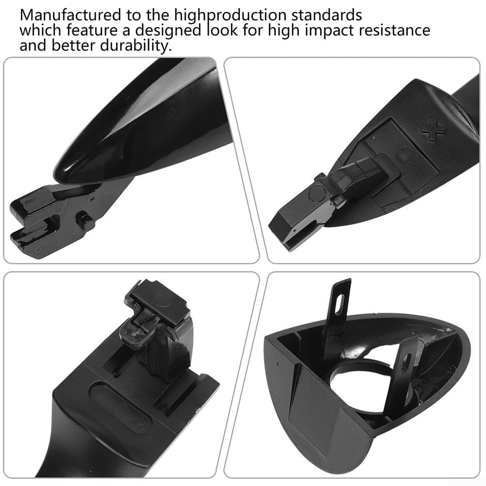 Maniglie per Porta Anteriore (1 Paio, Nere, per Alfa Romeo per Giulietta, per Mito, Lancia Y, Ricambio in plastica di Fabbrica (OEM 2156145296)