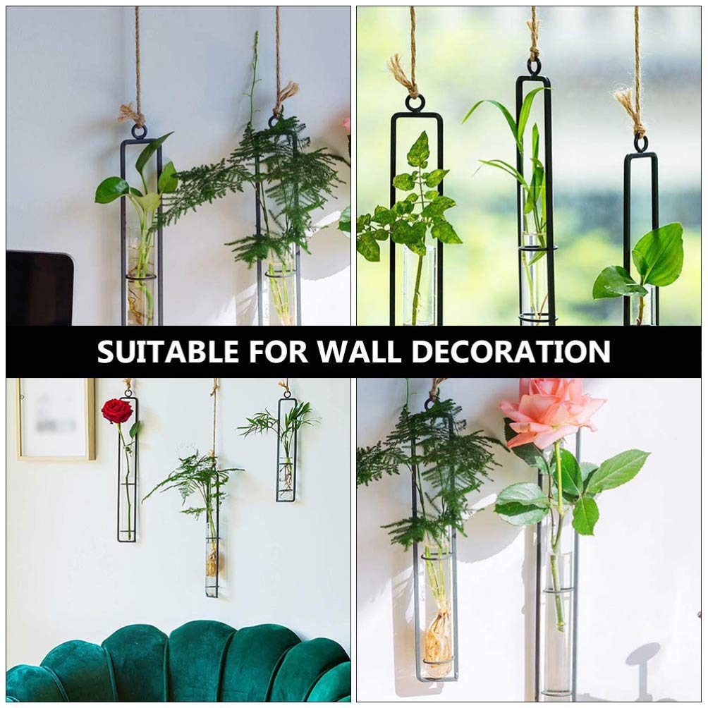 Provetta da appendere Fioriera in vetro Contenitore per terrario in vetro Vaso per fiori con gemme per la decorazione domestica Piante verdi Matrimonio 3 kit