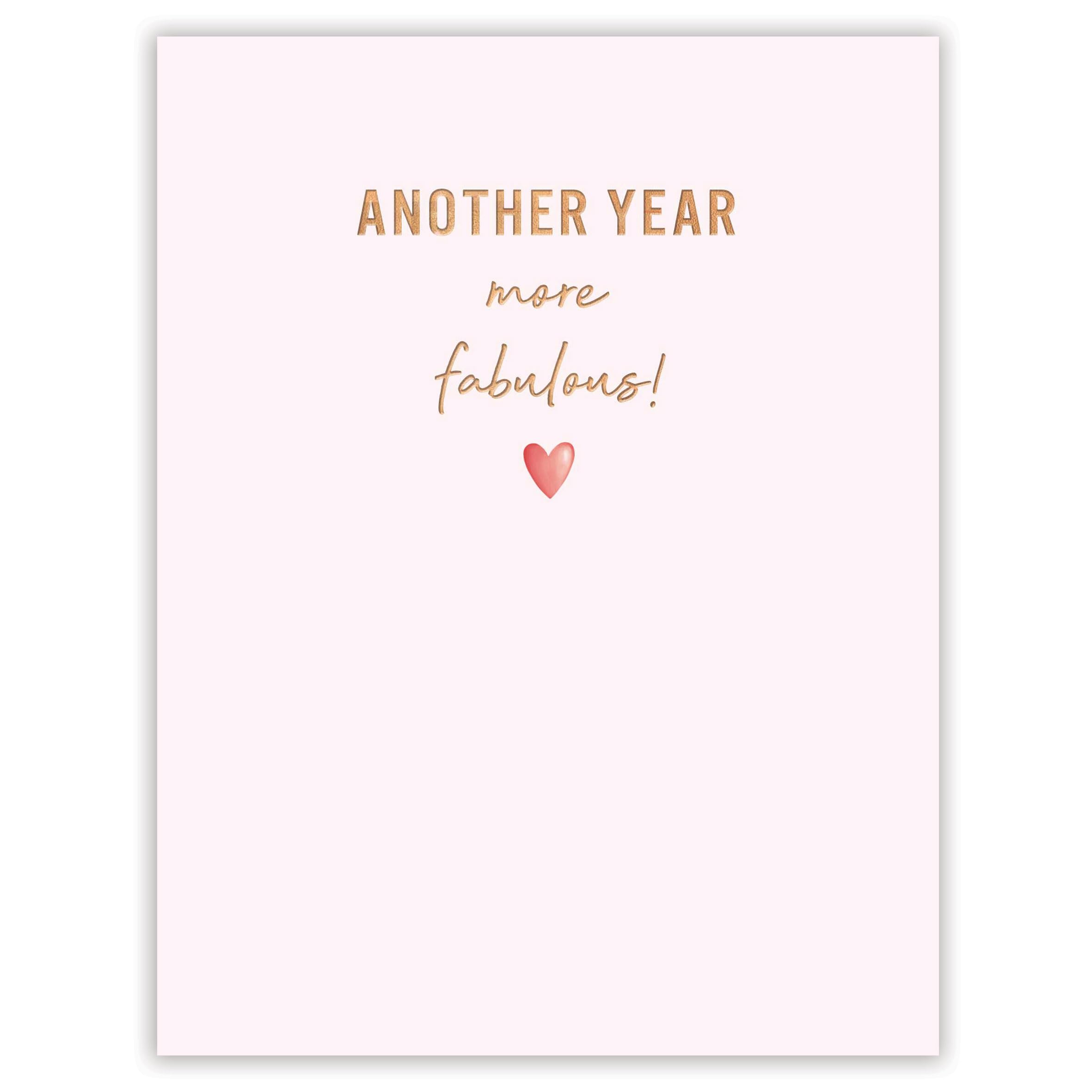 Piccadilly Greetings Birthday Card Her - Minimal Birthday Card for Her - Another Year More Fabulous - 8 x 6 inches