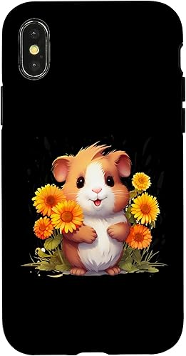 Miniatura 7 de iPhone 12 mini Guinea Pig with Flowers for a Guinea pig Lover Case