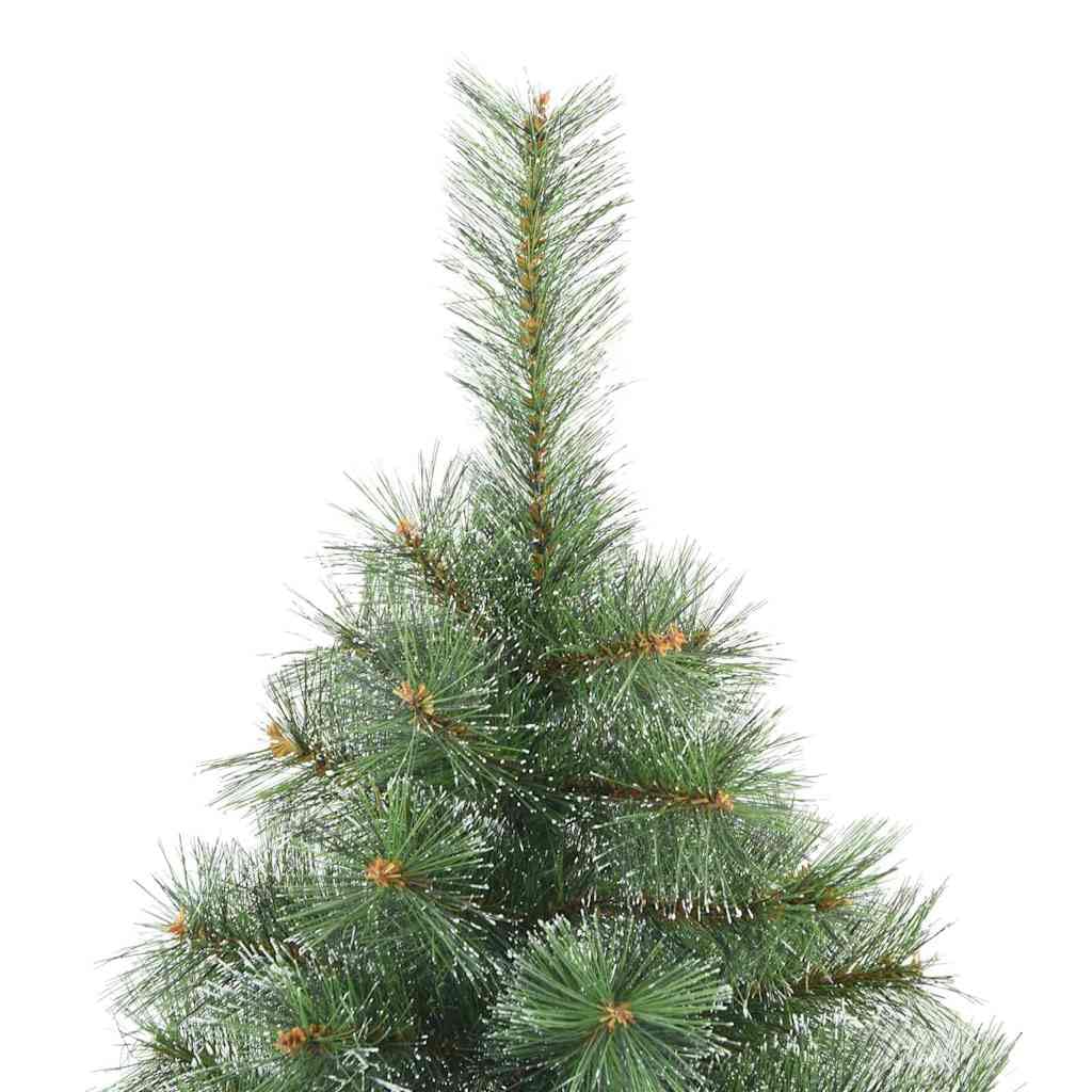 Árbol de Navidad artificial plegable moderno de 180 cm, cubierto de nieve, ramas de PVC, soporte de hierro, para interior y exterior, decoración festiva
