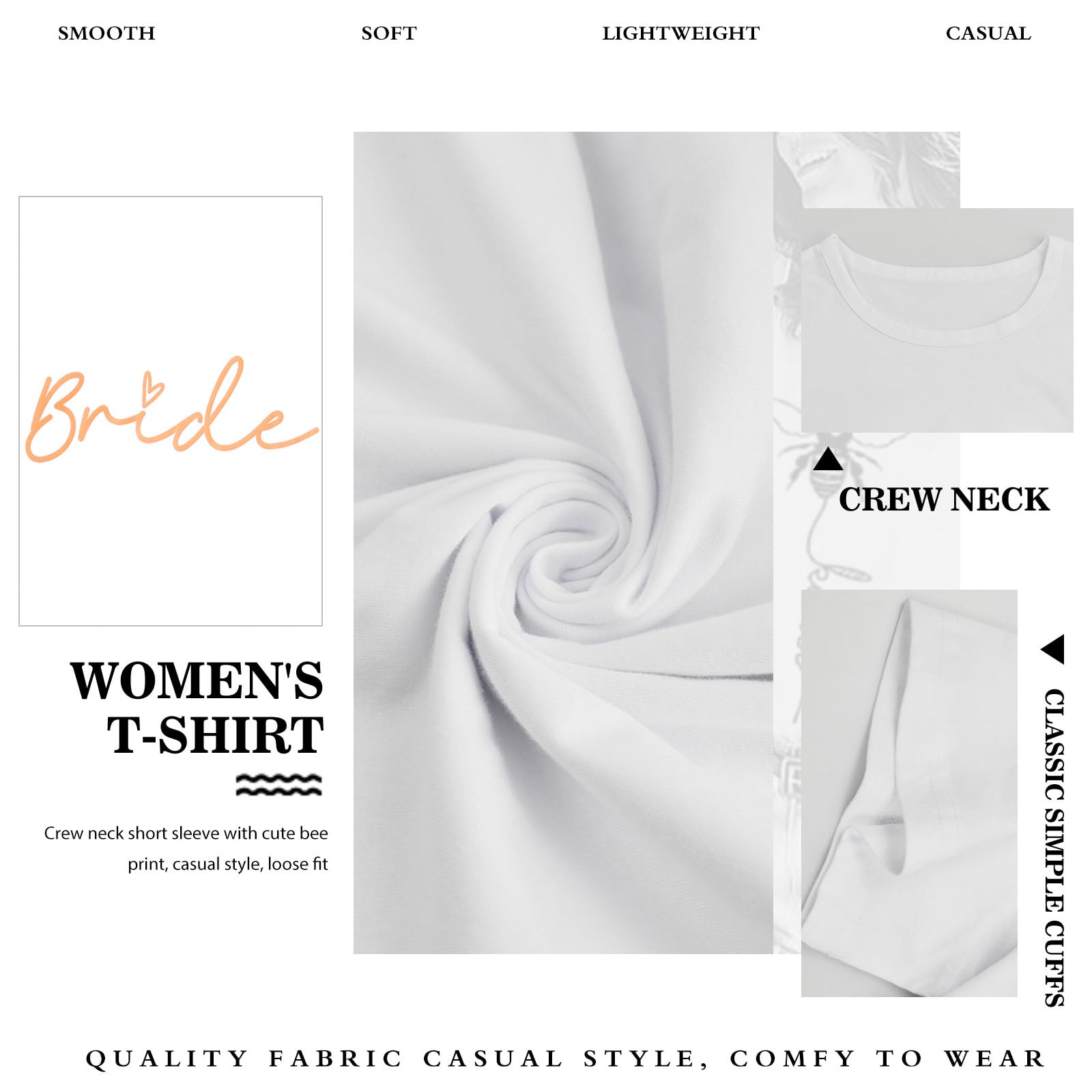 heekpek Maglietta Manica Corta Donna Amore T-Shirt Cotone Maglietta Elegante Donna Casual T-Shirt Estiva con Girocollo Modello Vintage ModaT-Shirt Manica Corta Camicia