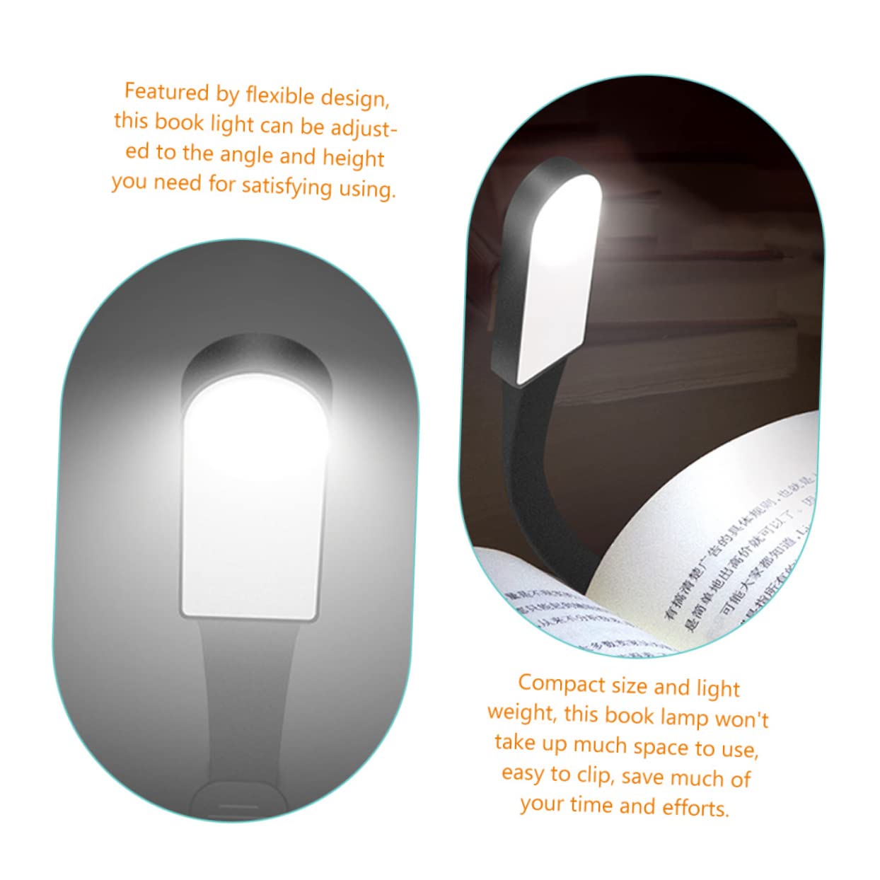 Gadpiparty Clip Led Reading Light USB Charging Color Temperatures Eye Care Book Lamp for Bedside Use Portable Book Light for Boys and Girls and Adults