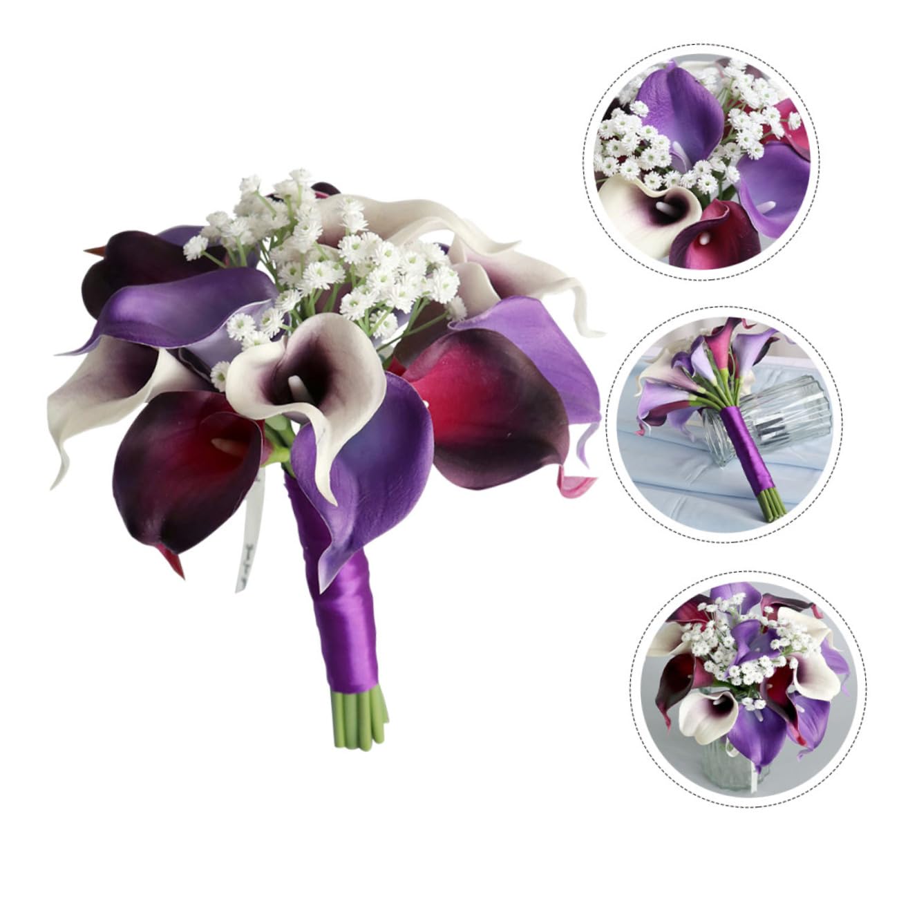 ABOOFAN Bouquet di Fiori Artificiali in Pu Effetto Decorativo Elegante