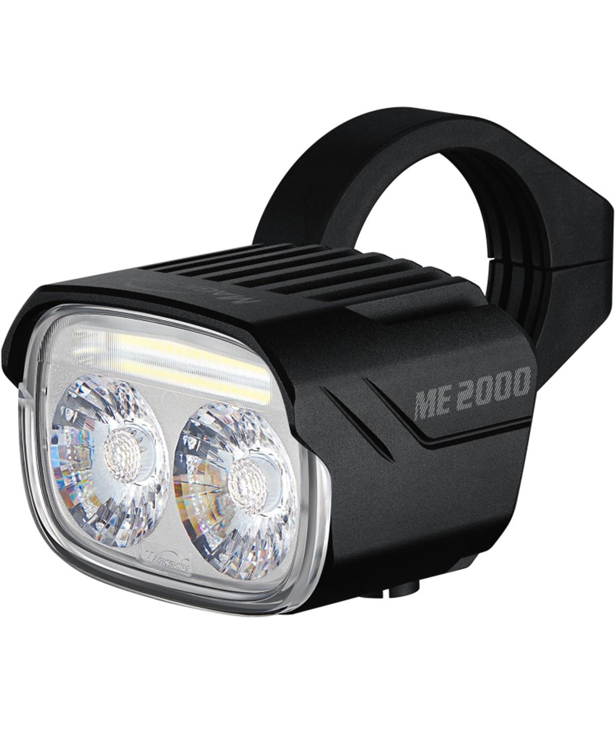 Magicshine ME 2000 Luz Delantera para e-Bike de 2000 LM, DRL y Sensor de luz, 6–12V, IPX6, Aluminio, Montaje en Manillar de 31,8/35 mm