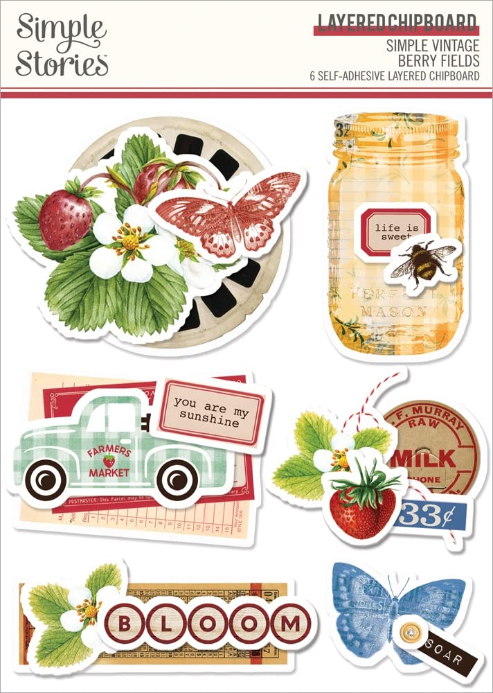 Stickers Berry Fields finitions vintage et design texturé