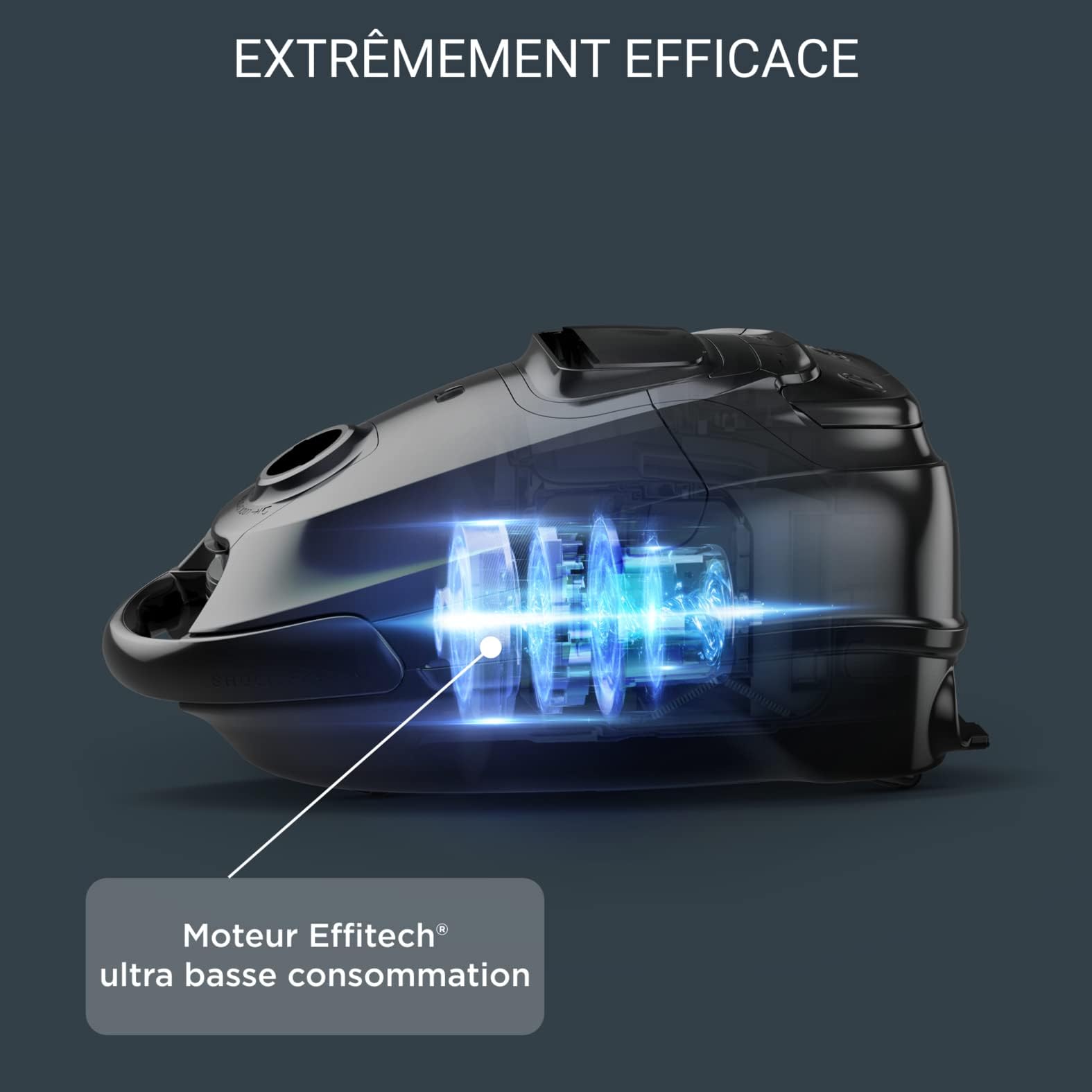 Rowenta Aspirateur avec sac, Silencieux, Performant, Basse consommation d’énergie, Haute filtration, Capacité 4,5 L, Accessoires poils d'animaux, Fabriqué en France, Silence Force, Rouge RO7473EA