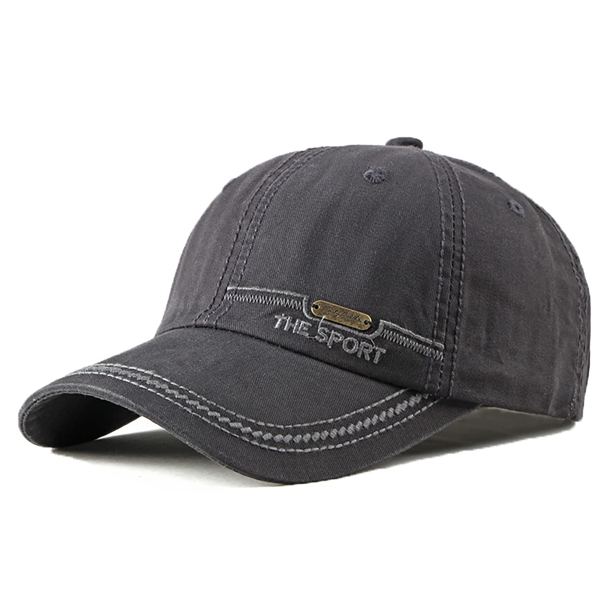 Denim Baseball Cap for Men Vintage Sports Hats Adjustable for Fishing, Camping, Running