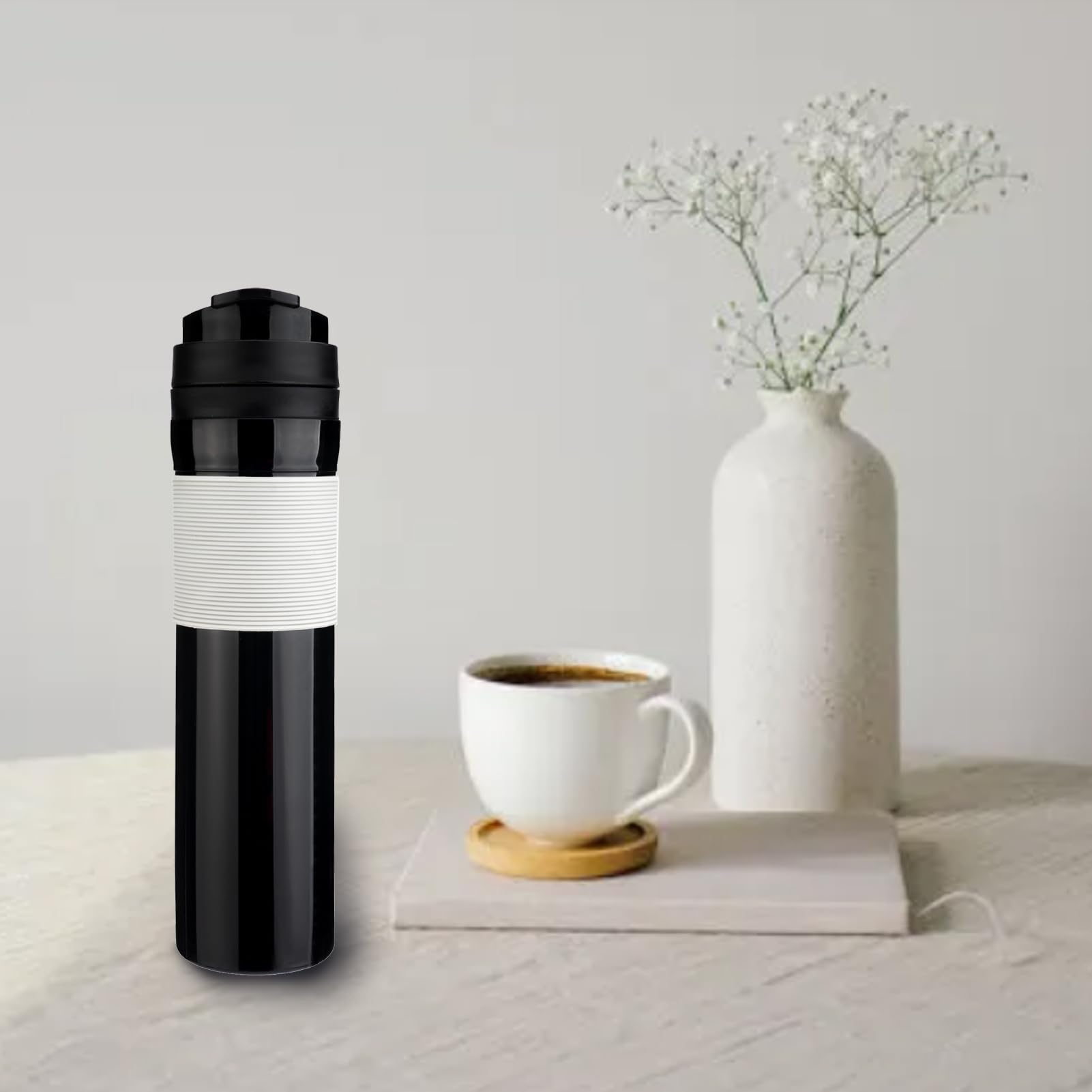 Caffettiera French Press Portatile Da 350ml - Per Caffè E Tè In Viaggio E Campeggio - Foto 9