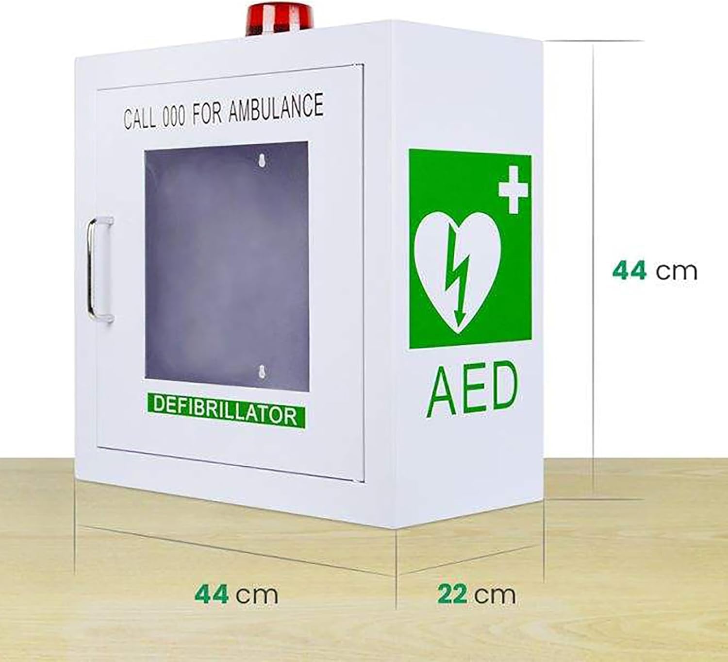 Gabinete DEA, Gabinete de almacenamiento para desfibrilador DEA, Desfibrilador cardíaco, con sistema de alarma, Se adapta a la mayoría de los modelos DEA, para oficina, hogar de ancianos, autobús