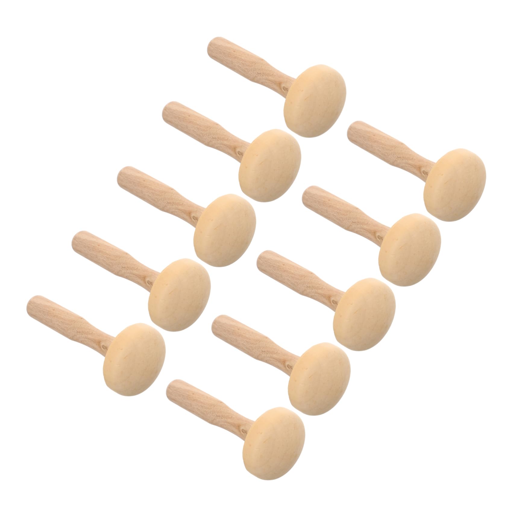 HAPINARY DIY Painting Supplies 10pcs Roller Wood Printmaking Tool Ink Roller Pottery Tool