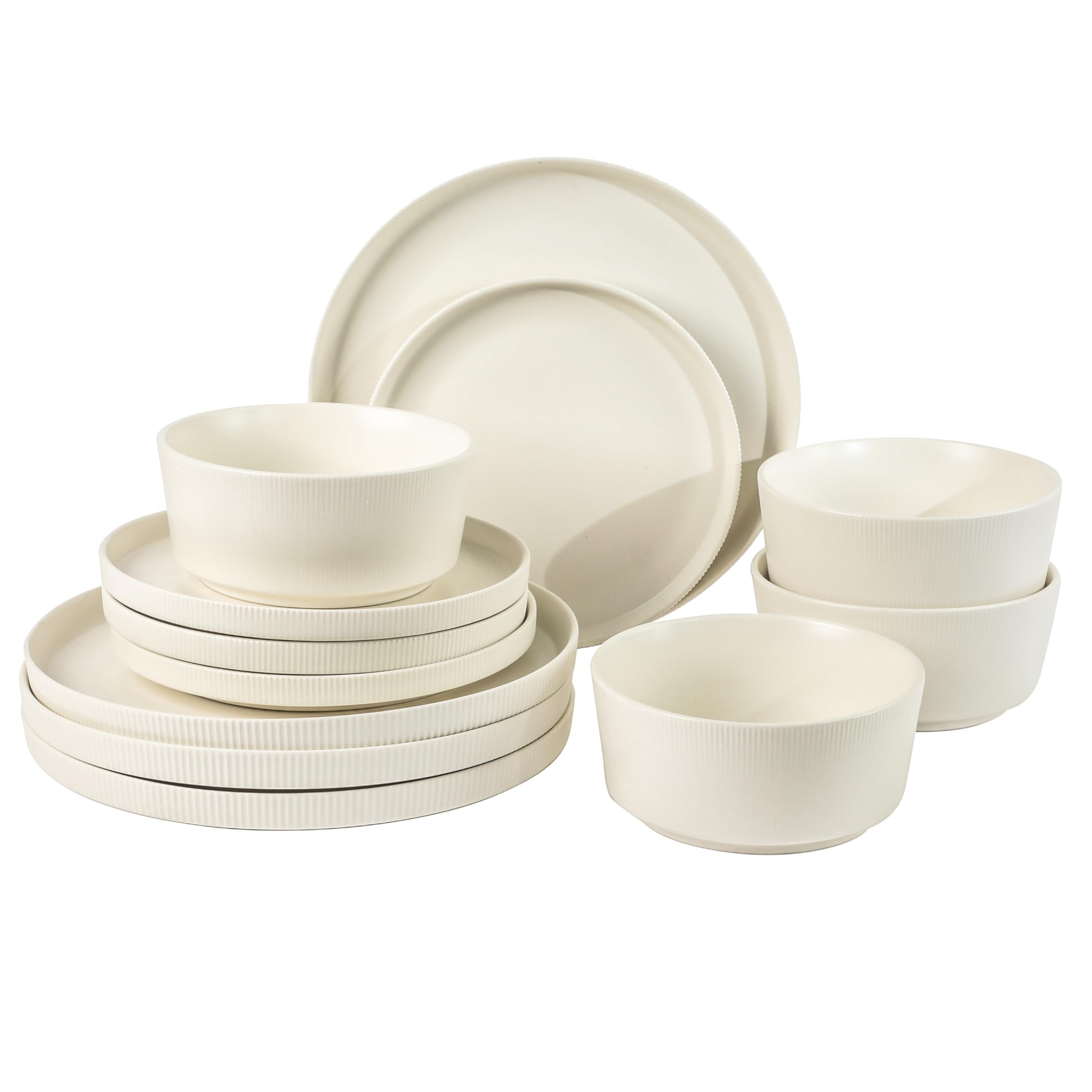 Amazon.com: Gibson Home Dempsey Road 12-Piece Stoneware Dinnerware