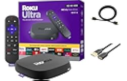Ultra Ultimate Streaming Player, 4K Streaming Device for TV, Dolby Vision & Atmos, HDR10+, Rechargeable Voice Remote Pro, Bluetooth & Wi-Fi 6, Backlit Buttons, with USB Extension Cord and HDMI