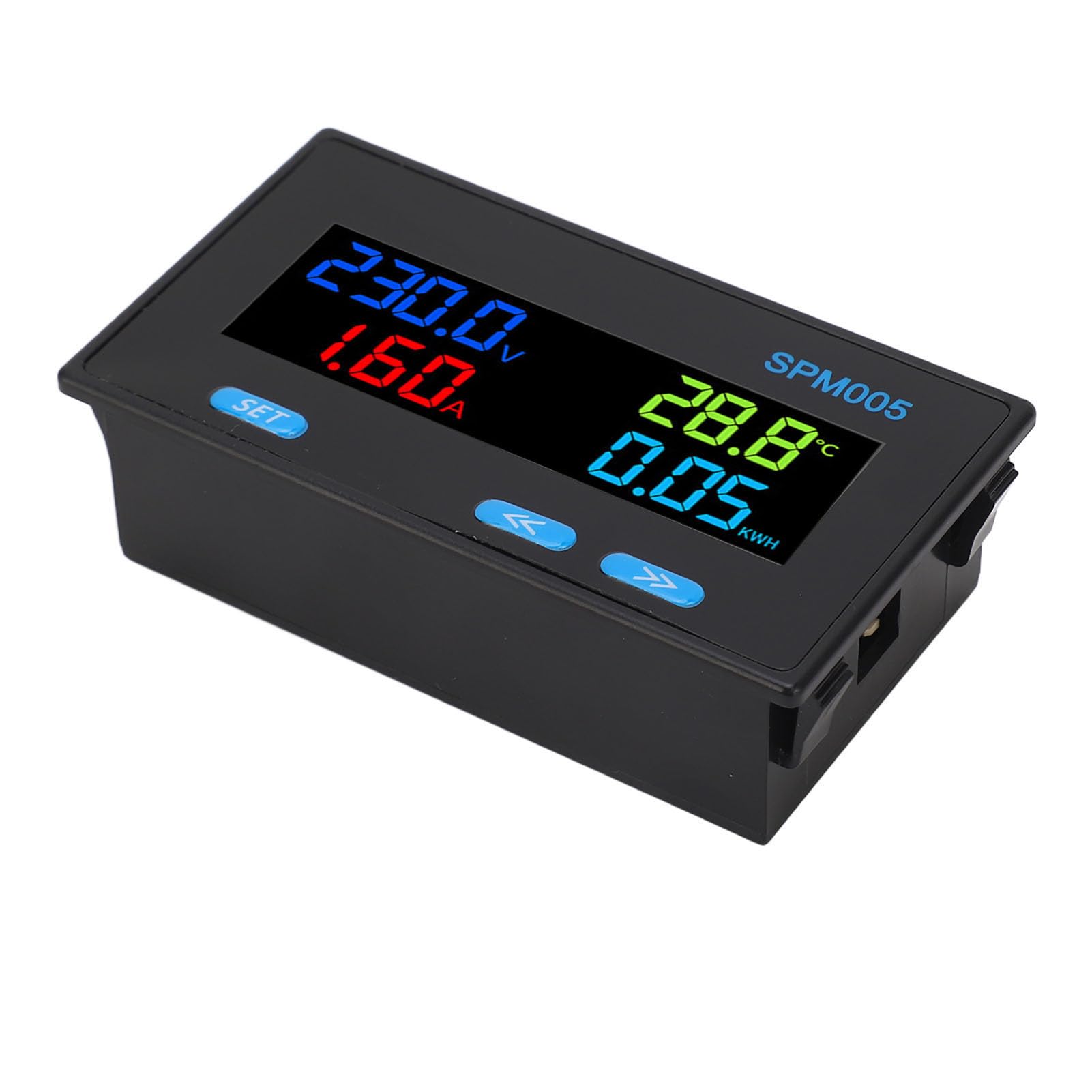 Digital Voltmeter Ammeter Panel, LCD Display AC60-300V AC Power Meter Quick Response Wide Range for Batteries (200A)